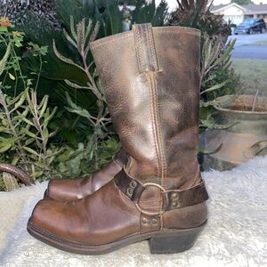 Frye Brown Harness Boots Size 8.5